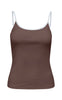 ONLY Top - Fenja - Chocolate Martini/Bright White Neck