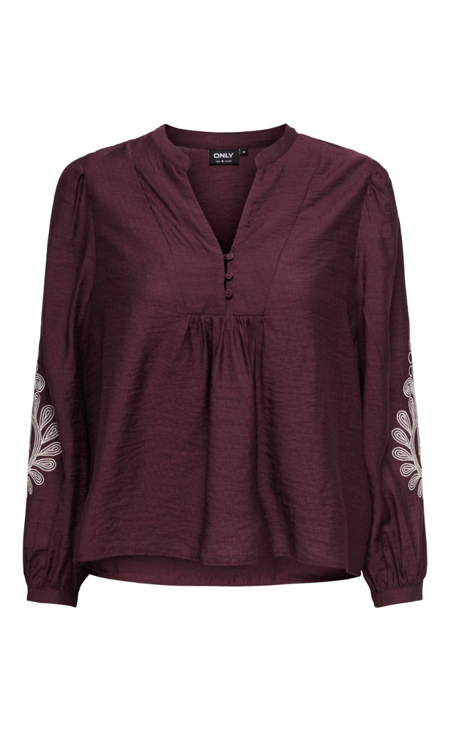 ONLY Top - Kana - Winetasting Sandshell Embroidery