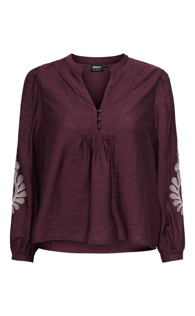 ONLY Top - Kana - Winetasting Sandshell Embroidery