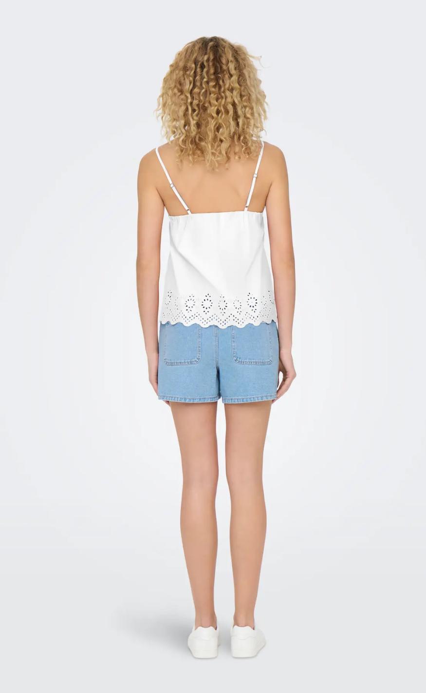 ONLY Top - Lou Singlet - Bright White