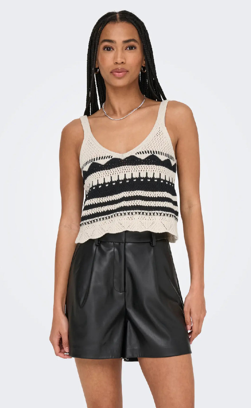 ONLY Top - Merida Life - Ecru Black
