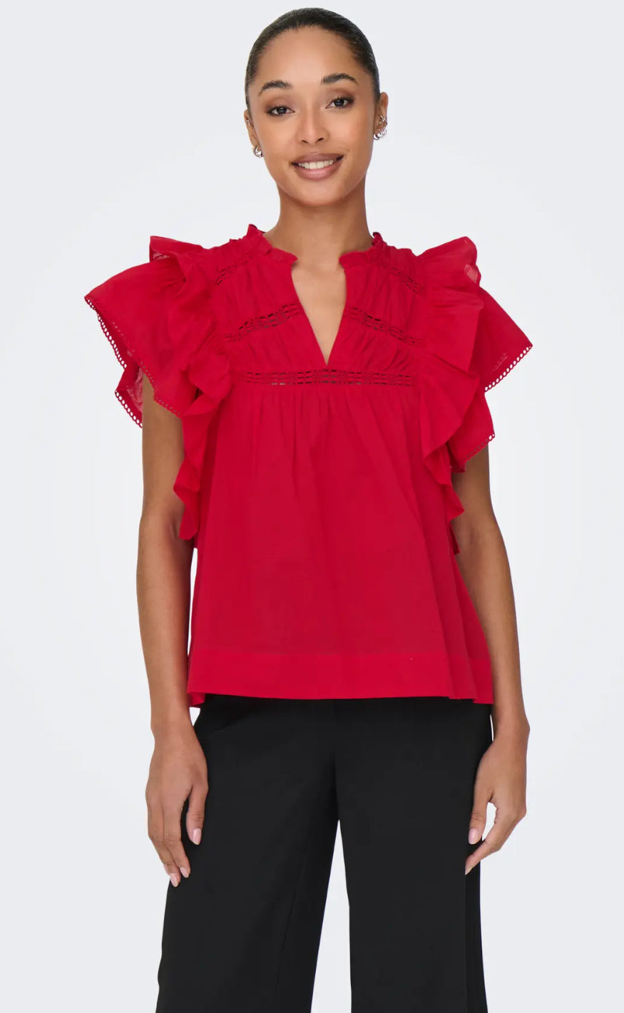 ONLY Top - Sunny - High Risk Red