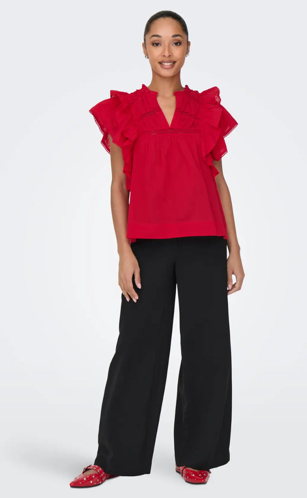 ONLY Top - Sunny - High Risk Red