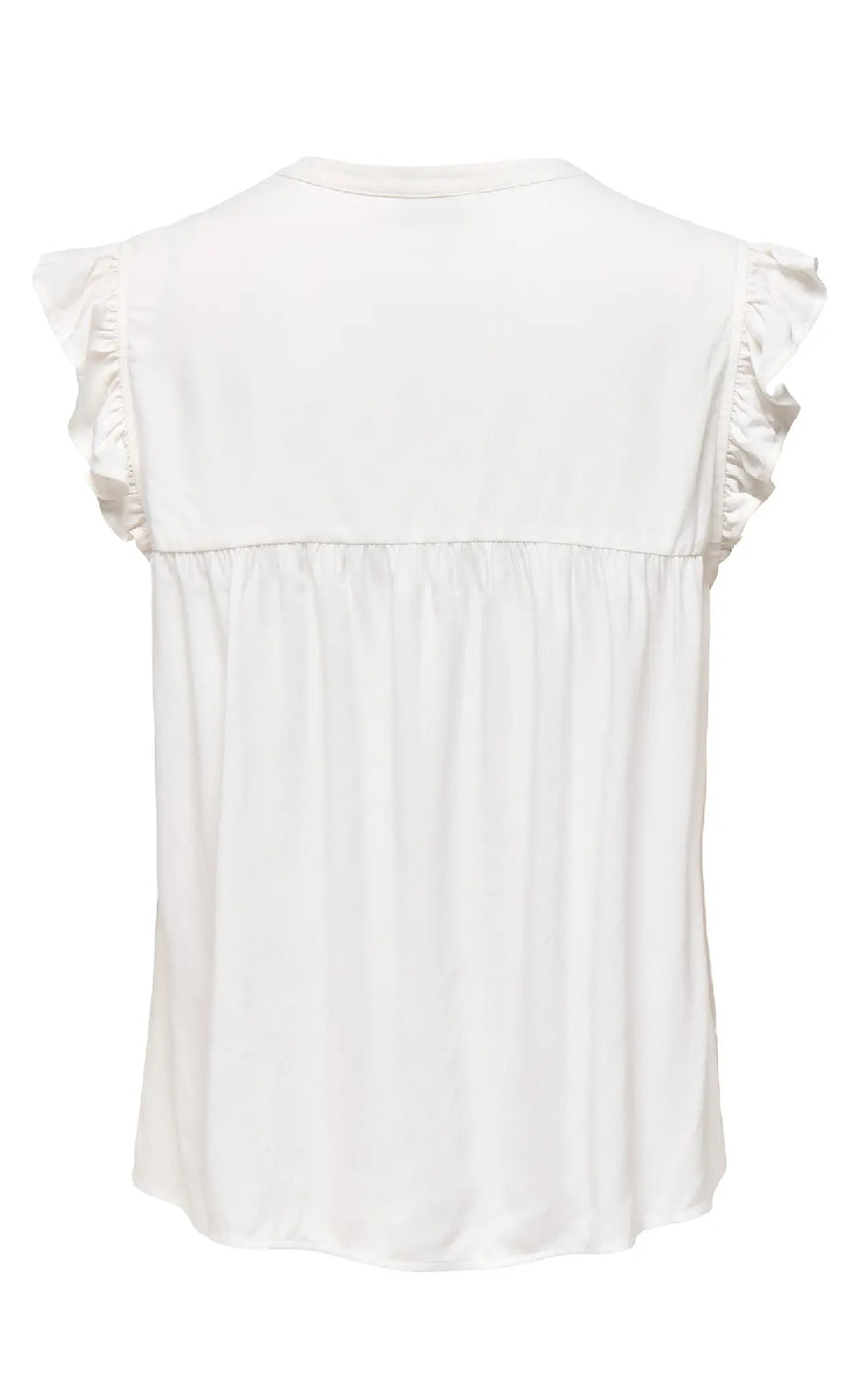 ONLY Top - Vestine - Cloud Dancer/Blue