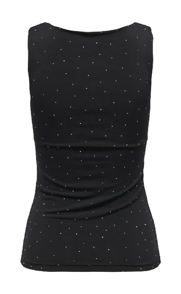 ONLY Top - Zita Ea - Black Silver Rhinstones