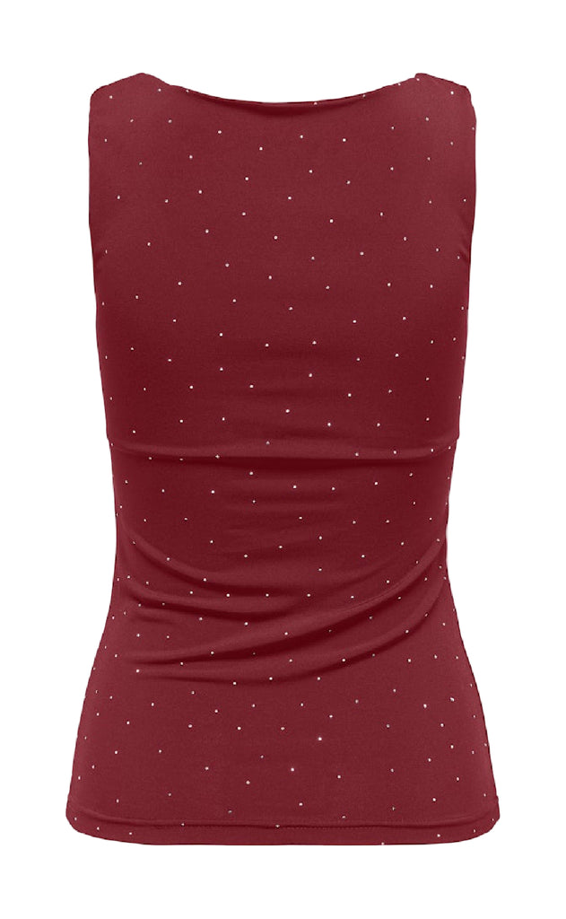ONLY Top - Zita Ea - Carbernet Silver Rhinstones