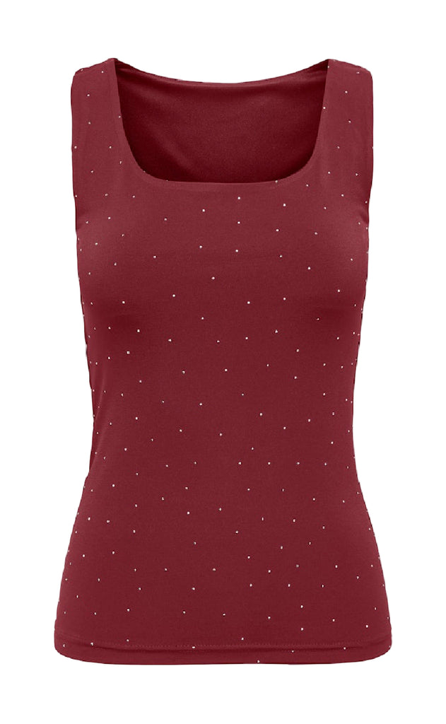 ONLY Top - Zita Ea - Carbernet Silver Rhinstones