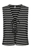 ONLY Vest - Eva Stripe - Black/Cloud Dancer
