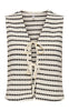 ONLY Vest - Eva Stripe - Cloud Dancer/Black