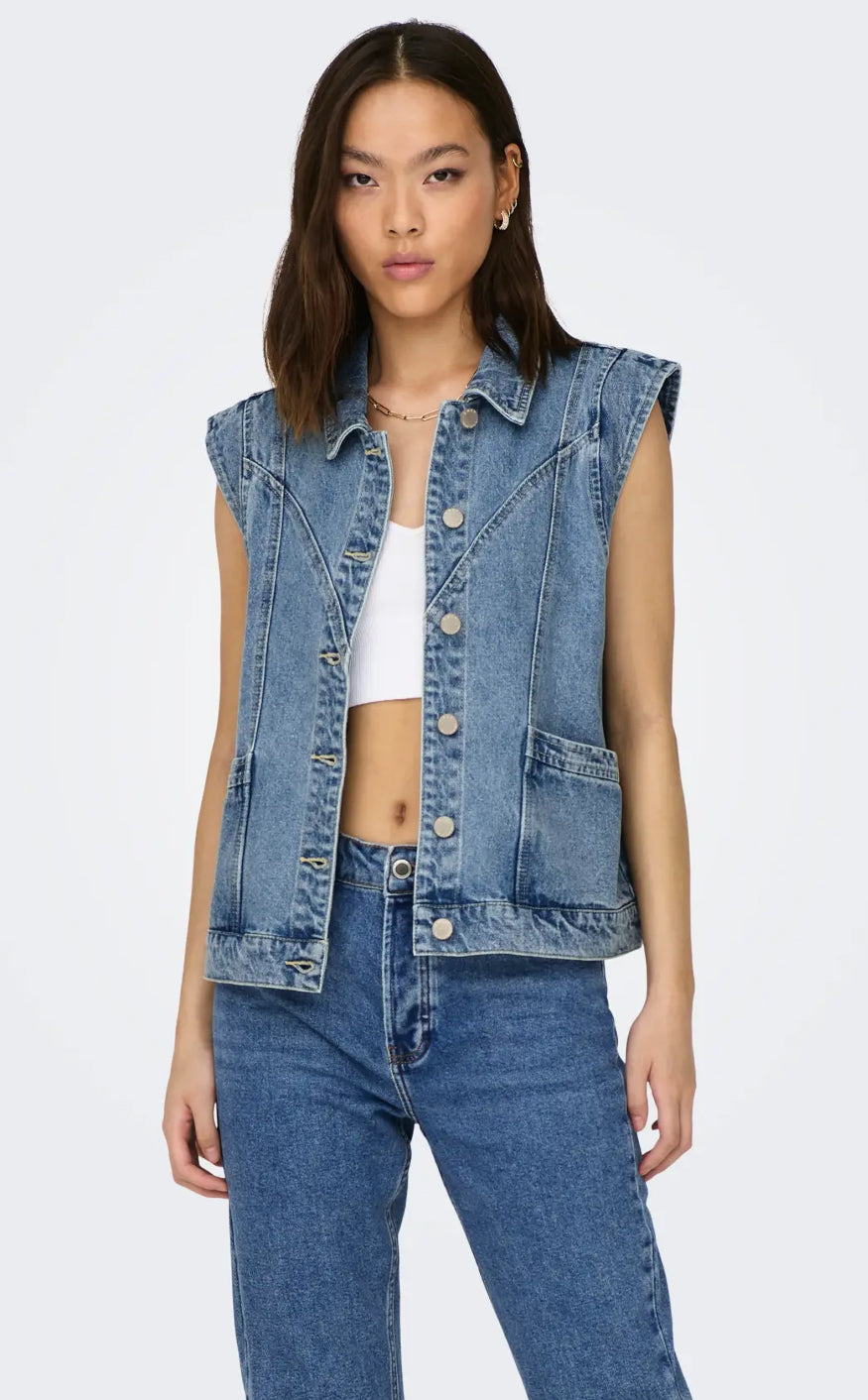 ONLY Vest - Kennedy - Medium Blue Denim