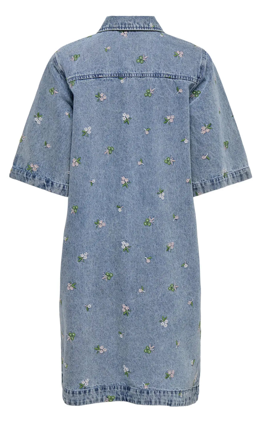 Only Kjole - Vera Belle - Light Blue Flower