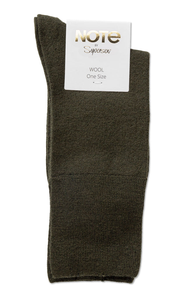 Oroblu Strømper - Note Fine Wool Comfort Top - Olive