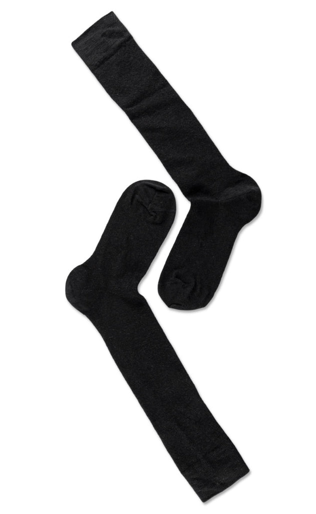 Oroblu Strømper - Note Flat Knit Wool Knee High - Black