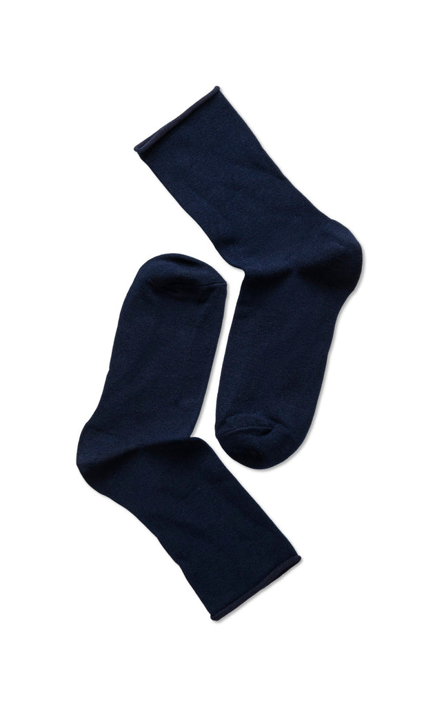 Oroblu Strømper - Note Woman Bamboo Roll Top - Dark Blue