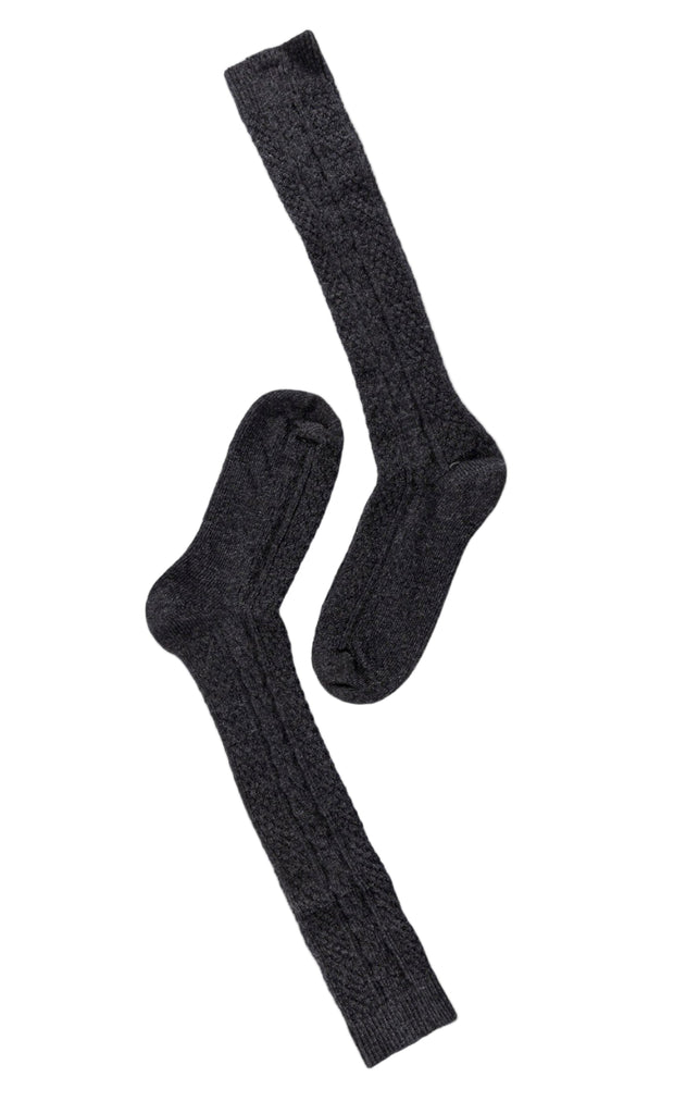 Oroblu Strømper - Note Wool Cable Knee High - Antracite