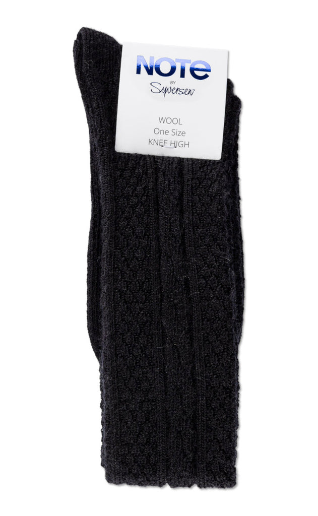 Oroblu Strømper - Note Wool Cable Knee High - Black