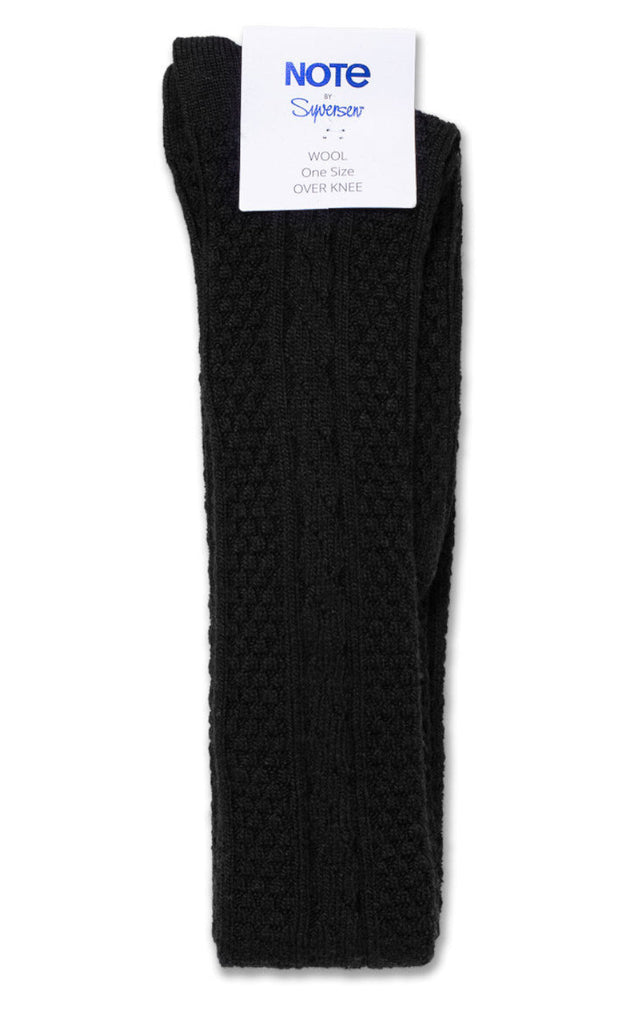 Oroblu Strømper - Woman Wool Cable Over Knee - Black