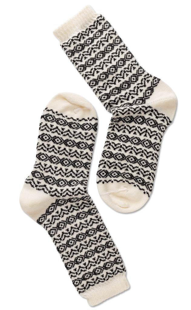 Oroblu Strømper - Woman Wool Pattern - Off White / Black