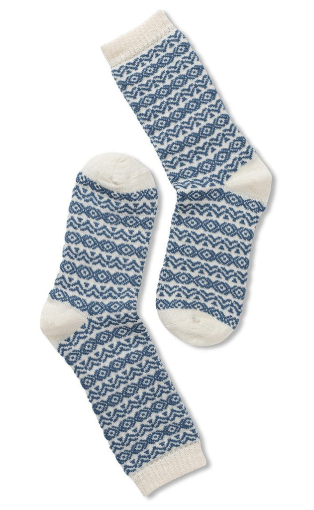 Oroblu Strømper - Woman Wool Pattern - Off White / Jeansblue