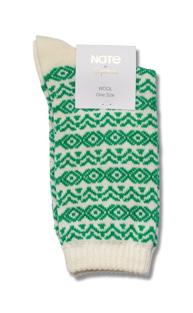 Oroblu Strømper - Woman Wool Pattern - Off White/ Olive