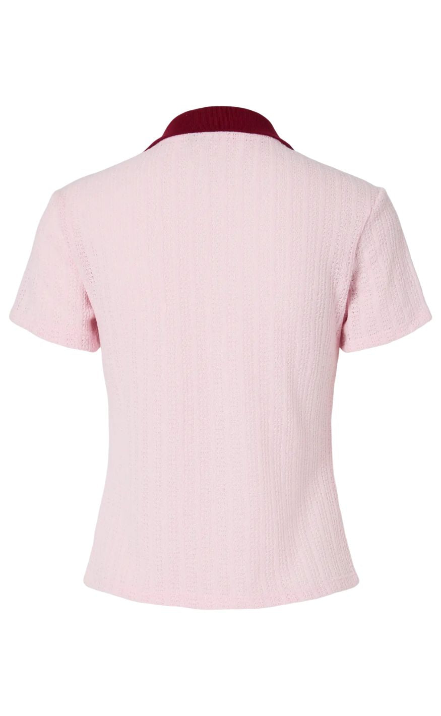 Pieces Bluse - Alysia - Pink Tulle/Rhubarb