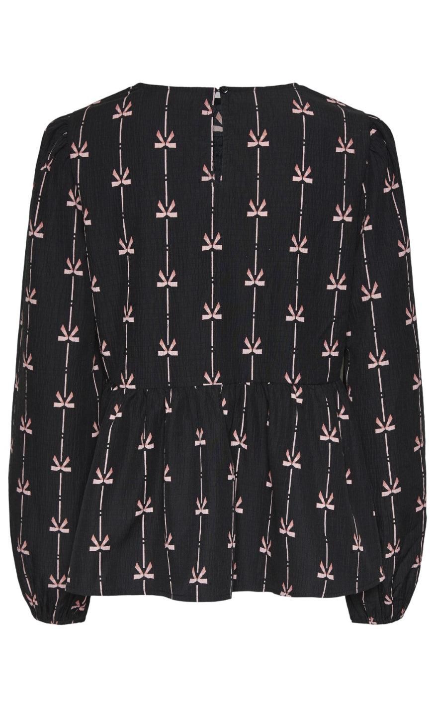PIECES Bluse - Bow - Black Bows