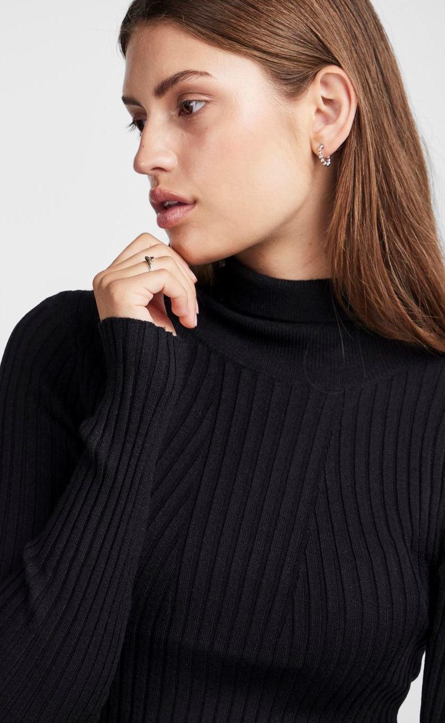 PIECES Bluse - Crista High - Black