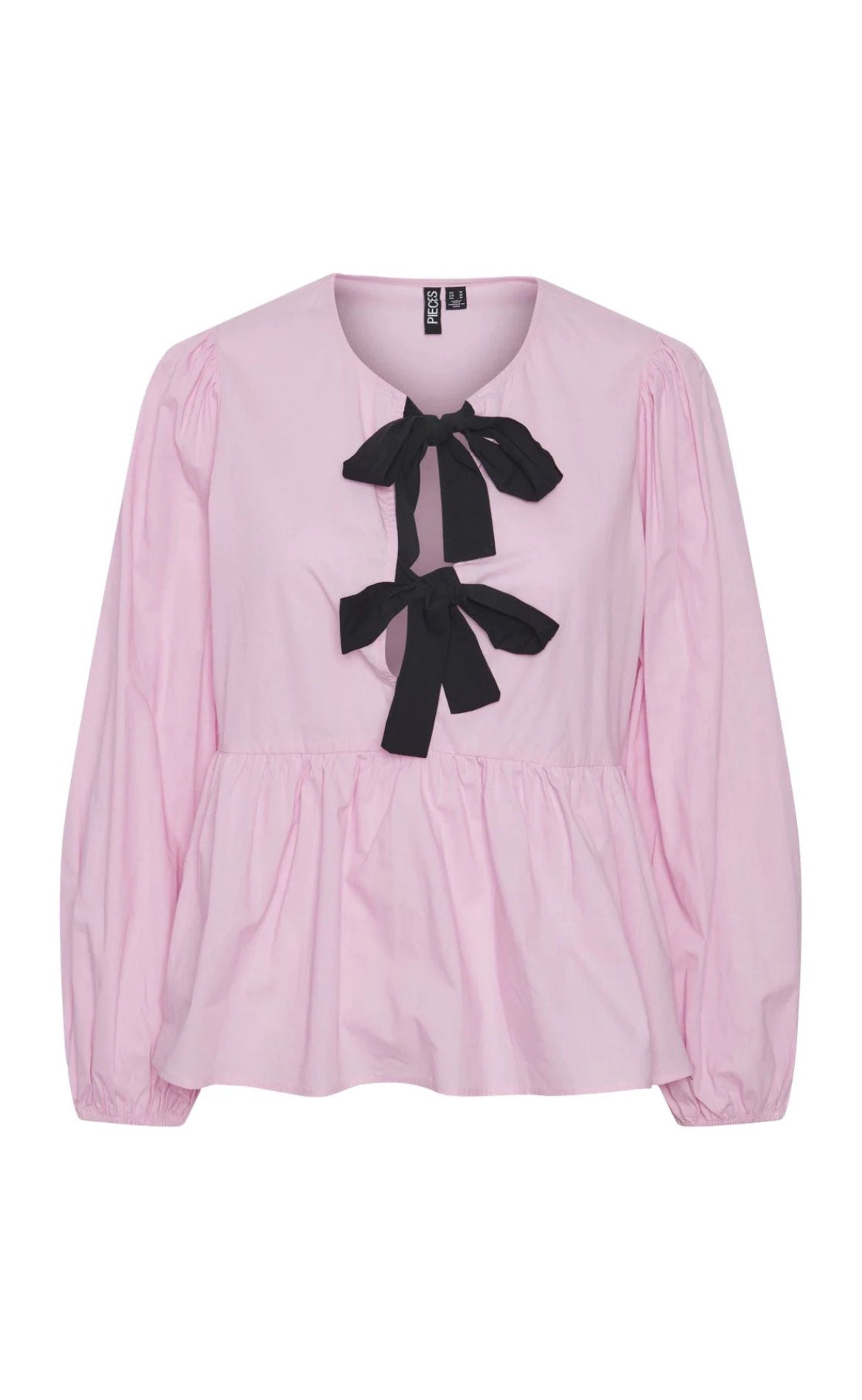PIECES Bluse - Golly Bow - Fairy Tale Black Bows