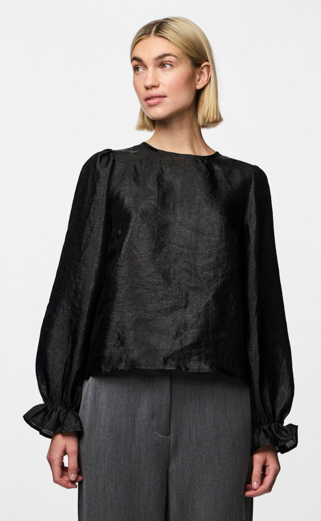 PIECES Bluse - Olina LS Reversible - Black