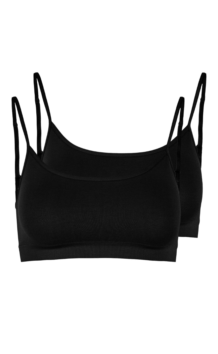 PIECES Bralette - Symmi Top 2-Pack - Black