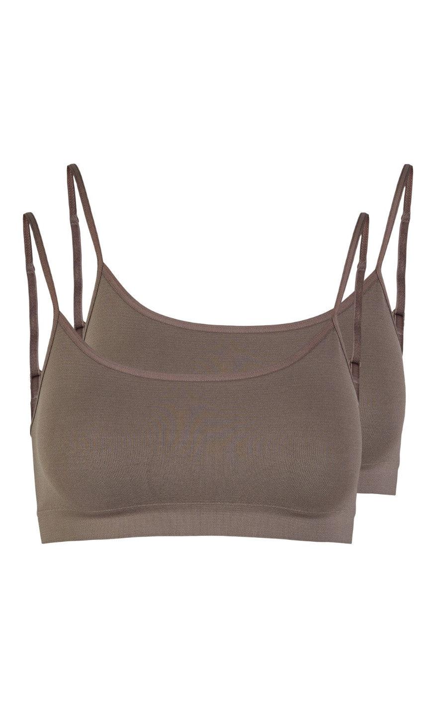 PIECES Bralette - Symmi Top 2-Pack - Falcon