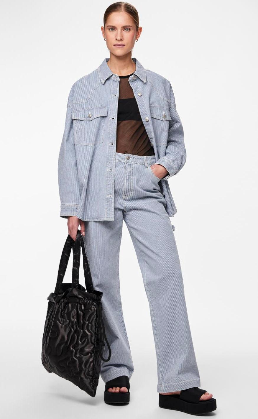 PIECES Bukser - Billo - Light Blue Denim