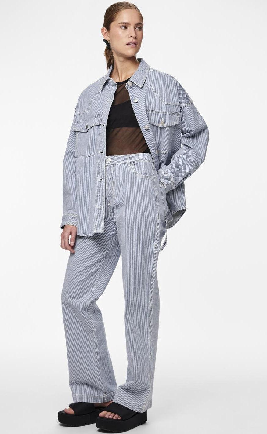 PIECES Bukser - Billo - Light Blue Denim