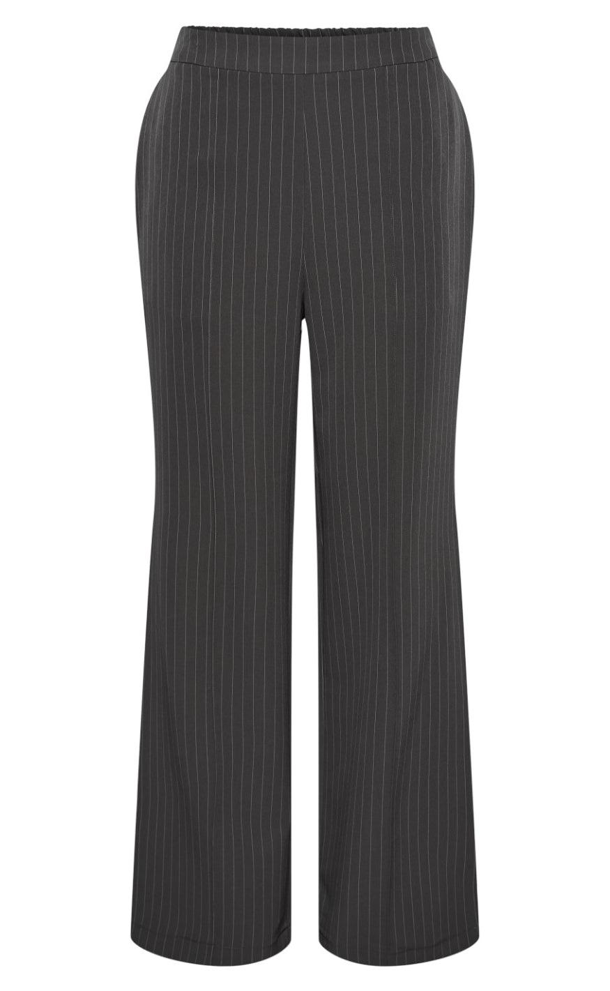 PIECES Bukser - Bossy - Magnet/Pinstripe