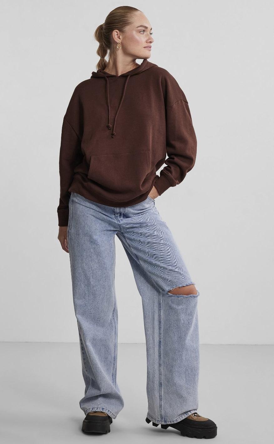 PIECES Hoodie - Chilli - Chicory Coffee