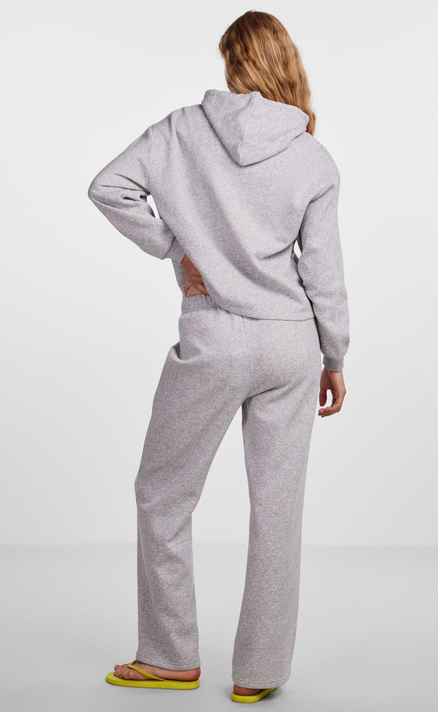 PIECES Hoodie - Chilli - Light Grey Melange