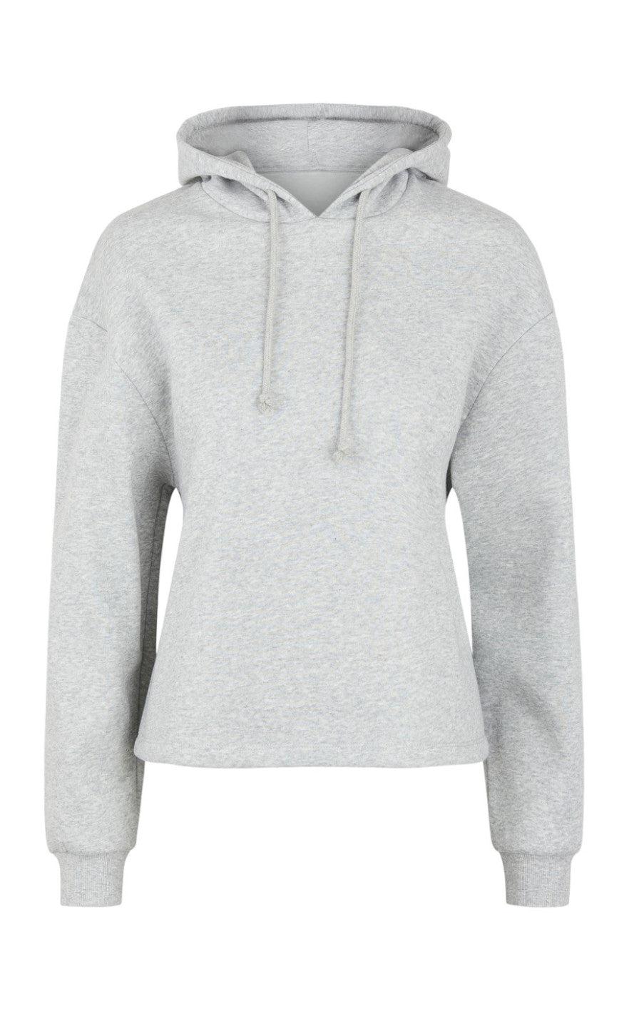 PIECES Hoodie - Chilli - Light Grey Melange
