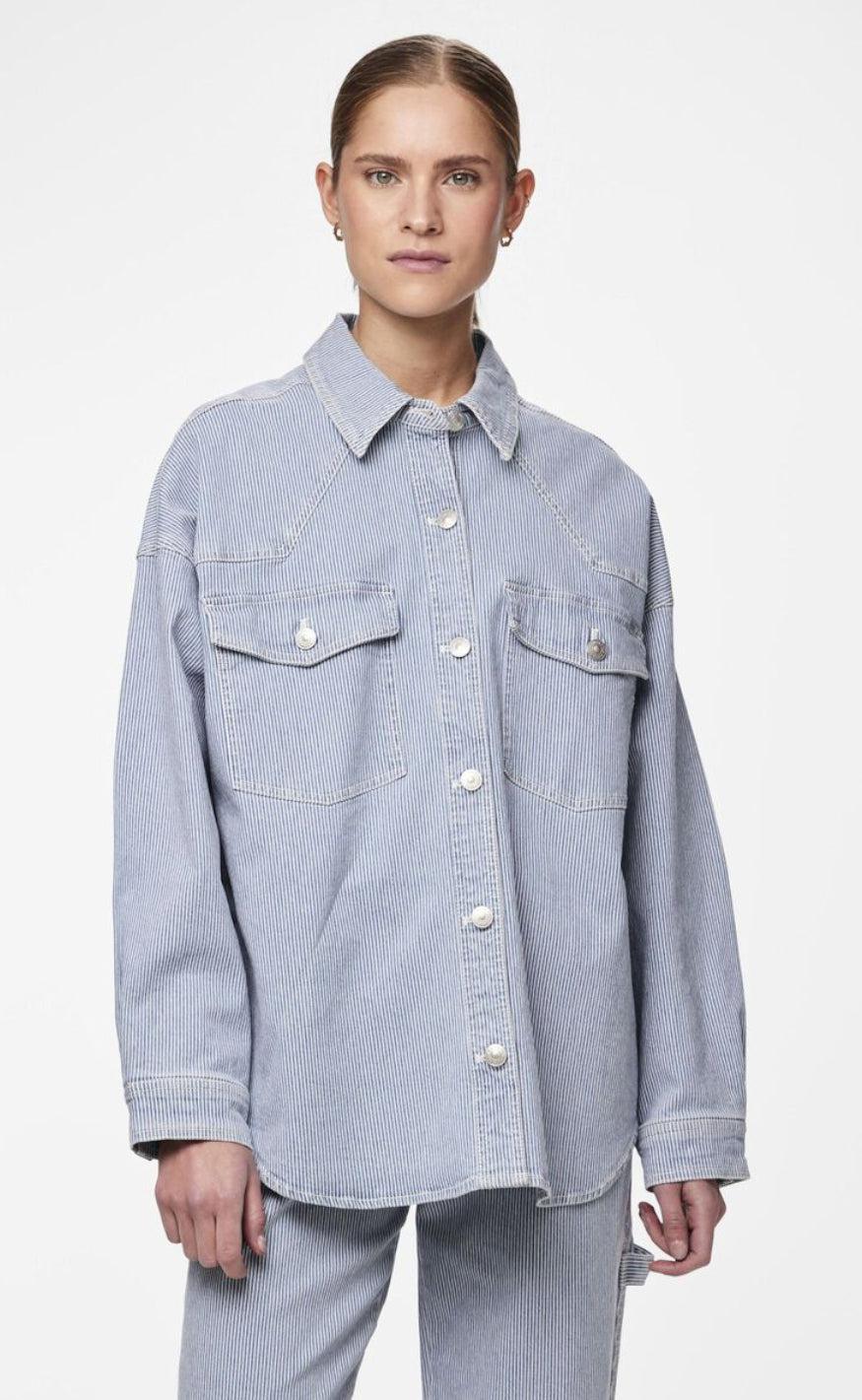 PIECES Jakke - Billo - Light Blue Denim