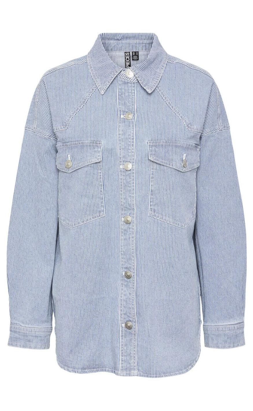 PIECES Jakke - Billo - Light Blue Denim