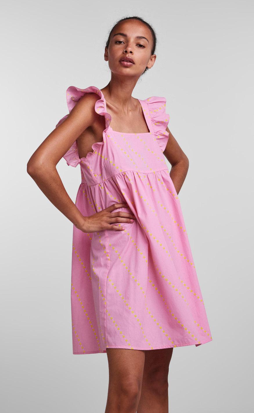 PIECES Kjole - Janni - Prism Pink Hurtig levering | Fashionbystrand