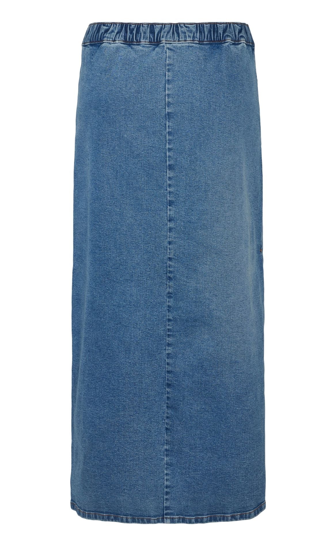 PIECES Nederdel - Ginny Midi Denim - Medium Blue Denim