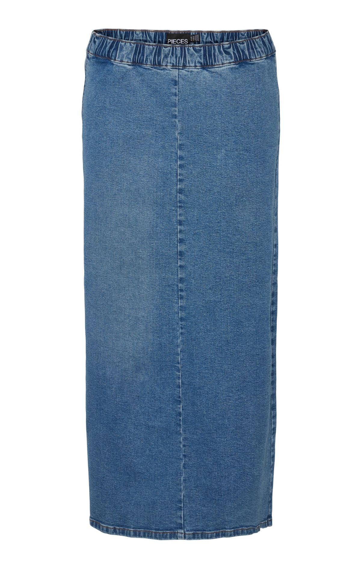 PIECES Nederdel - Ginny Midi Denim - Medium Blue Denim