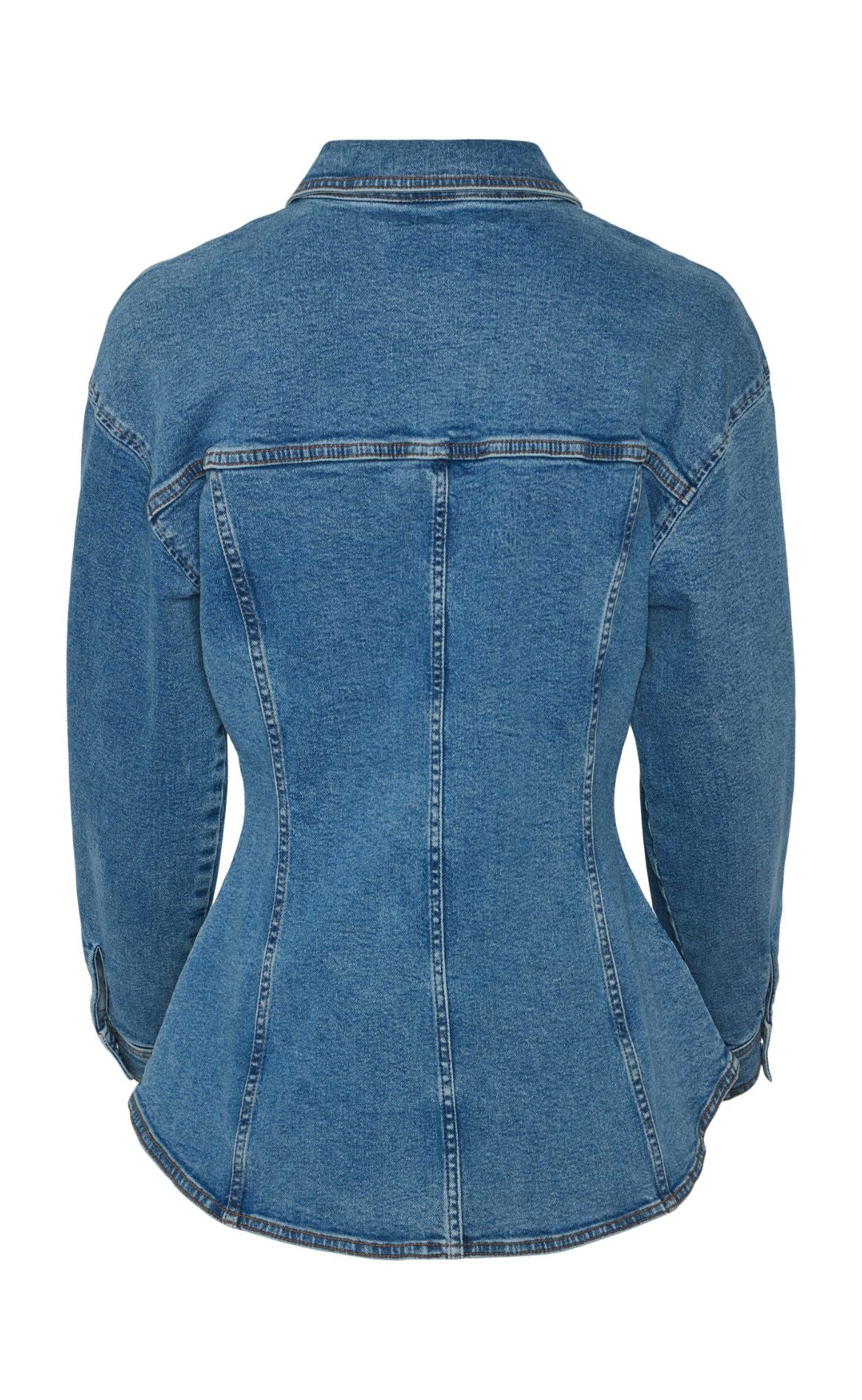 PIECES Skjorte - Ginny Denim - Medium Blue Denim