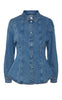 PIECES Skjorte - Ginny Denim - Medium Blue Denim