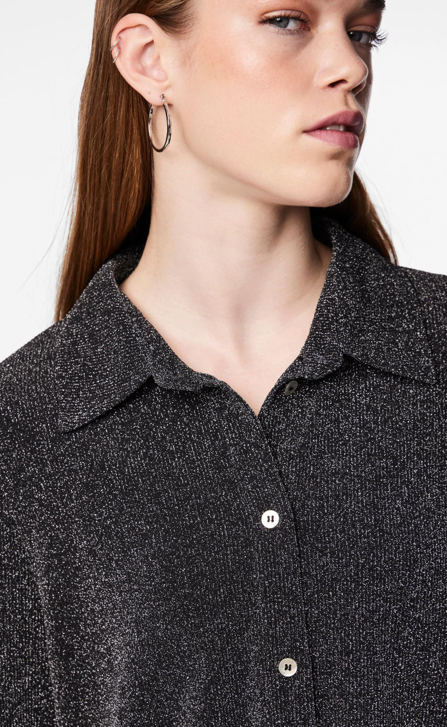 PIECES Skjorte - Pia - Black/Silver