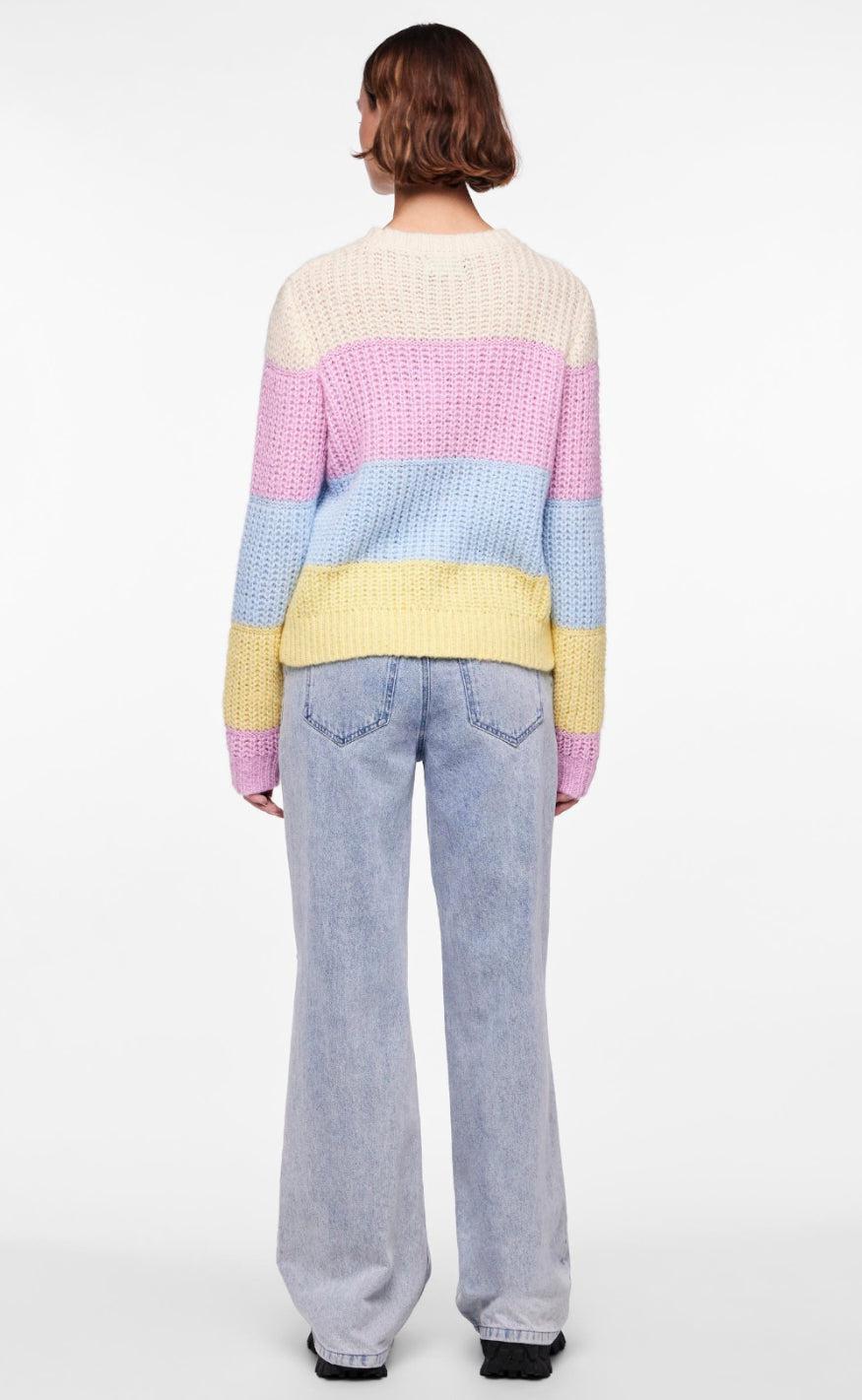 PIECES Strik - Naomi - Birch Stripes