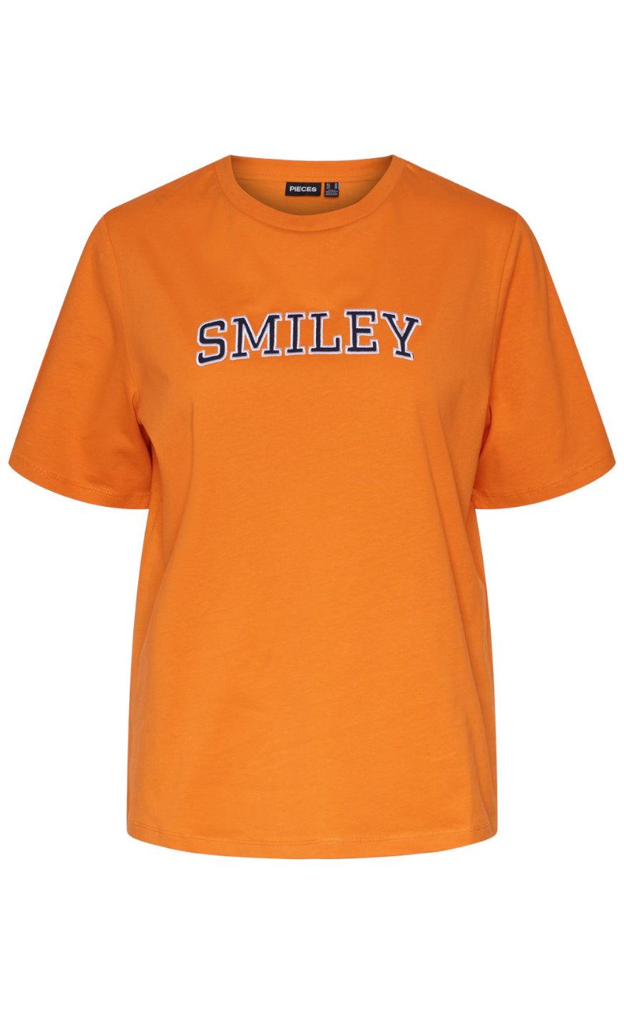 PIECES T-Shirt - Molly - Persimmon Orange