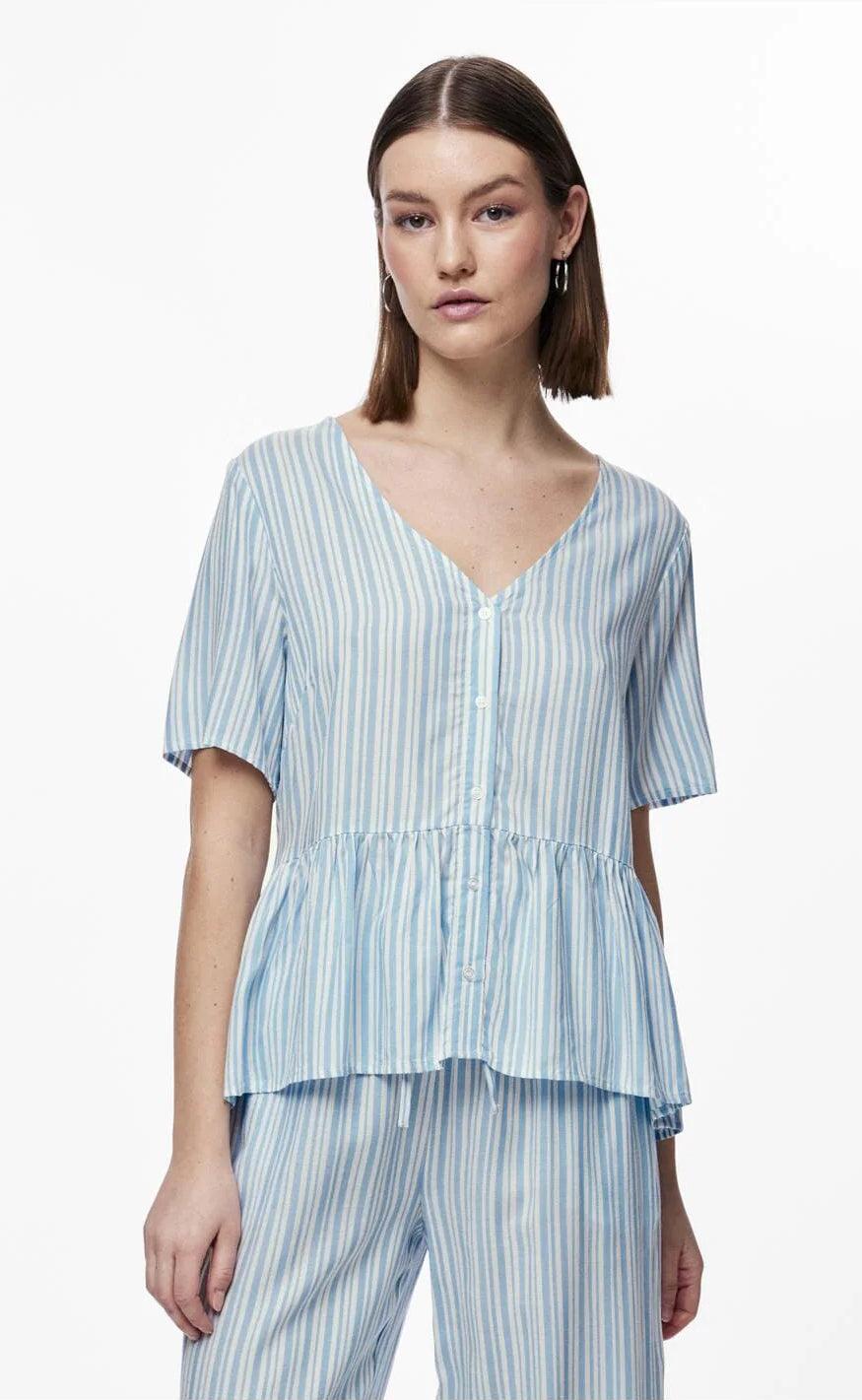 PIECES Top - Alvina - Blue Bell