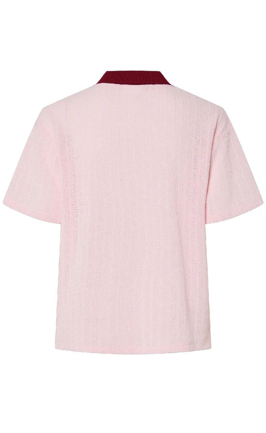 PIECES Top - Alysia - Pink Tulle/Rhubarb