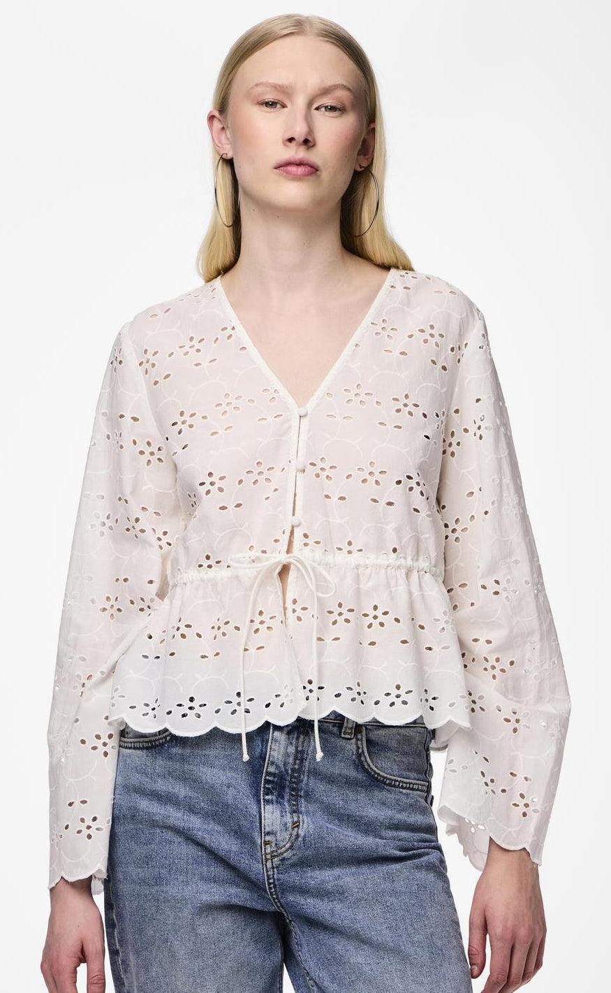 PIECES Top - Armorine - Cloud Dancer